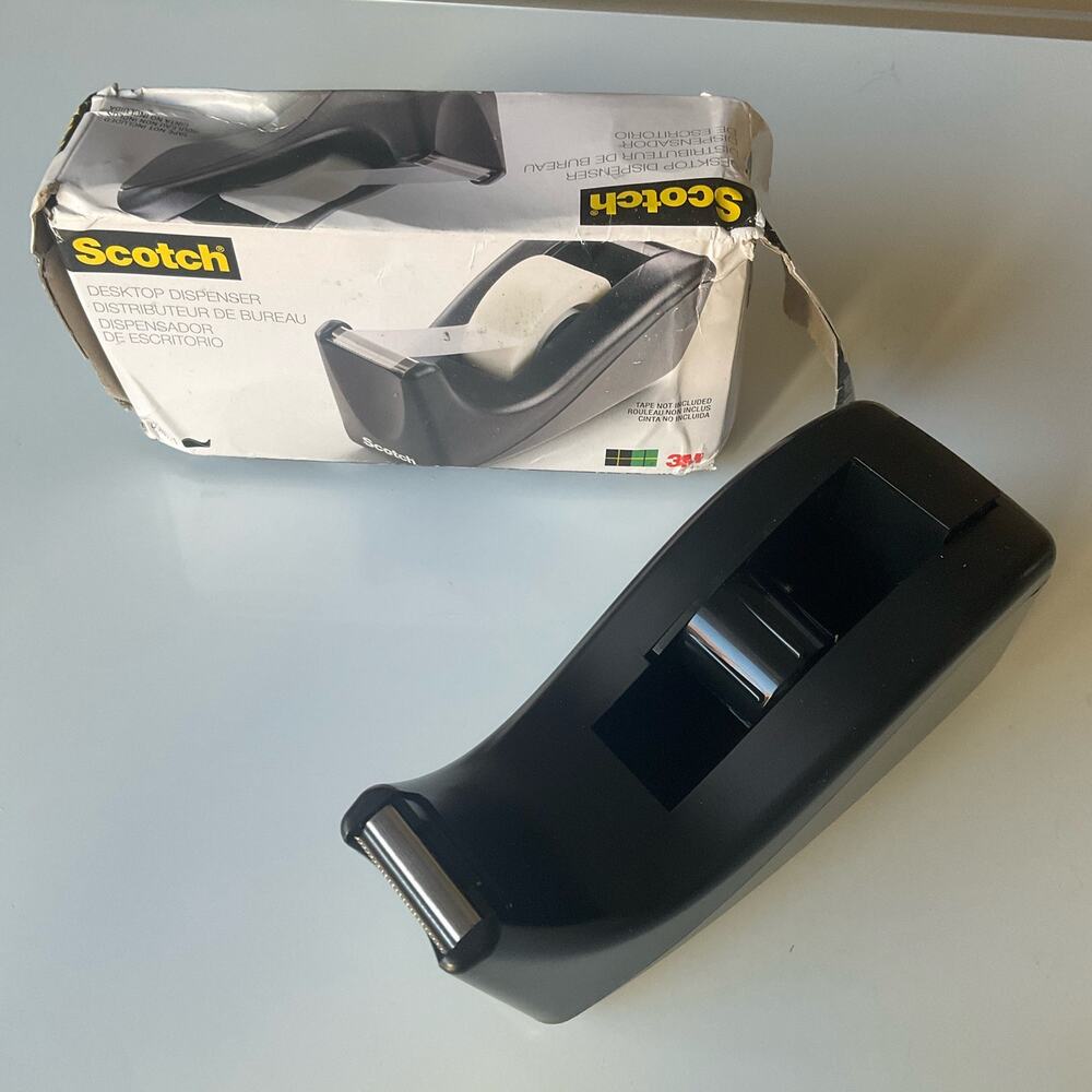 Scotch Desktop Tape Dispenser, Black Two-Tone, 1 Dispenser